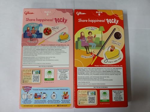 Pocky Glico Combo Pack Chocolate Flavour and Strawberry Flavour- 47g Each