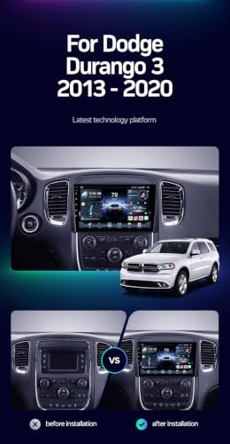 Radio coche DAB Android 14 de 9 pulgadas con DSP y Bluetooth para Dodge Durango 3 WD 7