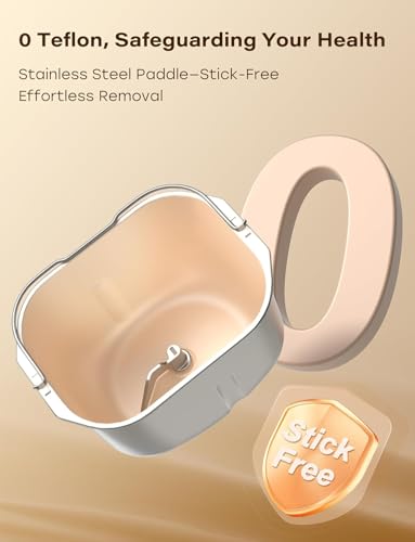 Image of KBS 20-IN-1 Bread Maker with Custom Program, 650W Bread Machine with Nonstick Ceramic Pan & Stainless Steel Paddle, 2LB Bread Maker Machine, Polish Bread, Gluten-Free, Touch Panel, 15H Timer, 3 Colors