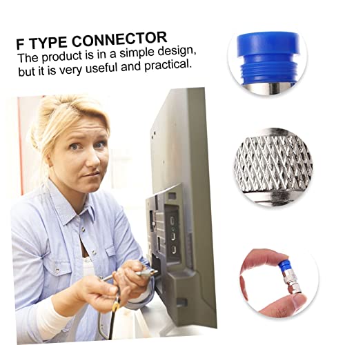 TEHAUX 10 peças de cabo coaxial de compressão conector tipo F, conexões de compressão coaxial para a
