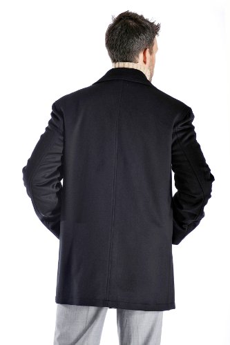 Cashmere Boutique 30% Cashmere and 70% Fine Wool Pea Coats for Men – Double Breasted, Soft and Warm4