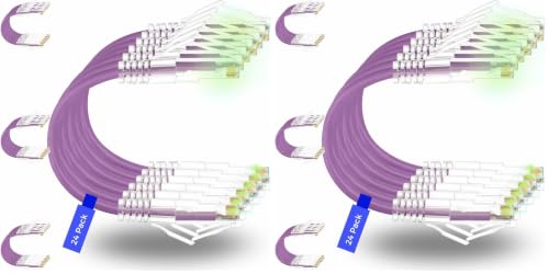 Image of Rapink Patch Cables Cat6 / Cat6a 0.5ft (48 Pack) Slim, Cat6a Ethernet Patch Cable 10G Support, Snagless Cat 6 Patch Cable for Patch Panel to Switch, Flexiable Cat6 Ethernet Cable Purple