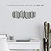 Umbra Sticks Wall-Mounted Coat Rack Rail Hook with 5 Retractable Pegs – Modern, Space-Saving Storage Organizer, Grey