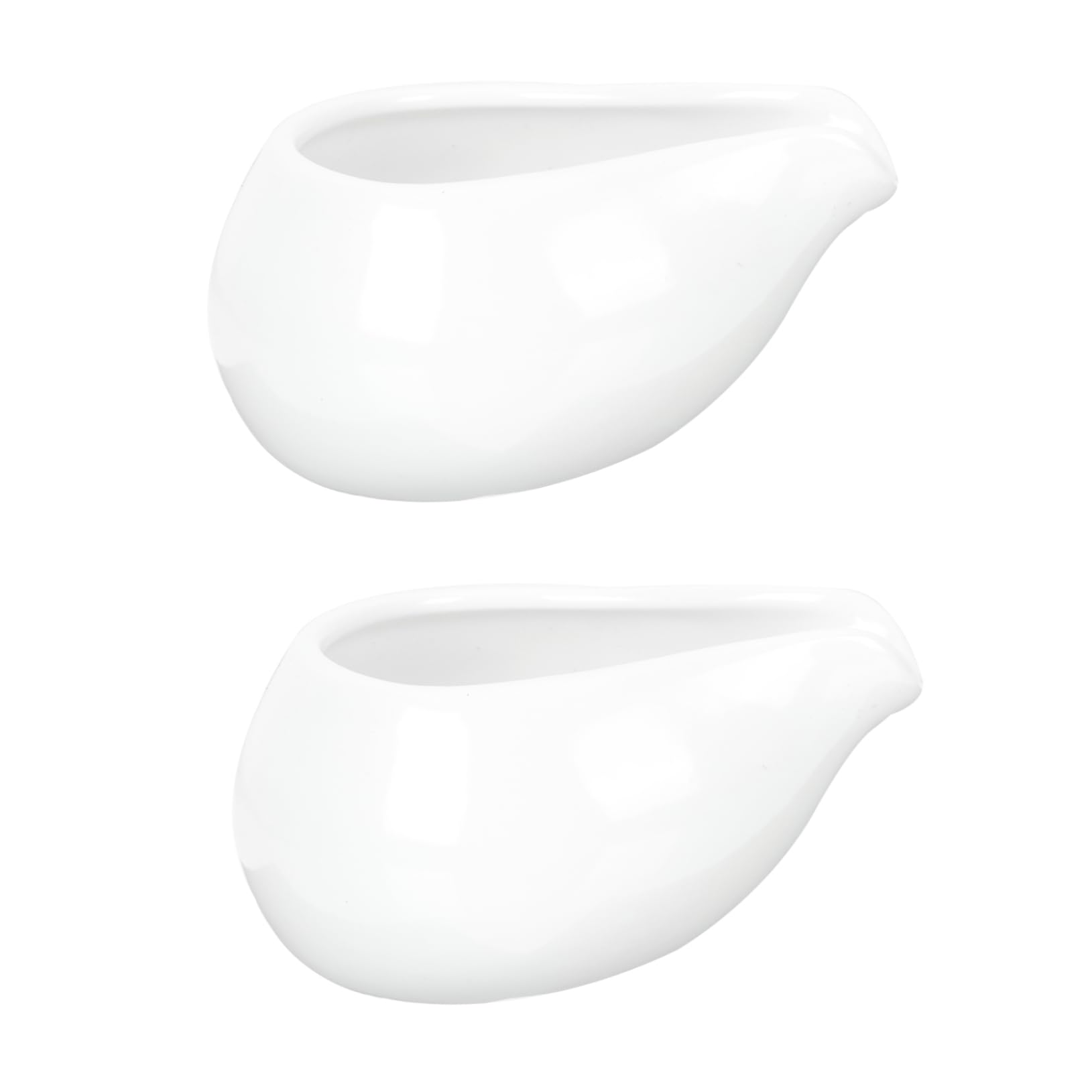 HOLIDYOYO 2pcs Milk Gu Sauce Bucket Gravy Pitcher Creamer Sugar Cups Coffee Milk Creamer Sauce Bowl with Handle Coffee Dispenser Sauce Pitchers Gravy Pourer Gravy Jug White Ceramics