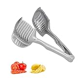 Majatou 18cm Pilz Tomate Obst Cutter, Zwiebel Tomaten Zitronschen Cheiben Scheider, Mehrzweck Gemüseschneider, Tomatenzange Schneidhilfe Für gleichmäßig geschnittene Scheiben für Obst und Gemüse