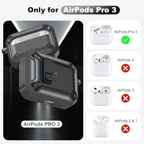 Image of AirPods Pro 3 Case with Magnetic Safety Lock Phone Stand Magsafe, Gray