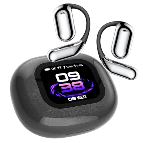 AI Language Translation Earbuds Real Time, Bluetooth 5.4 Translator Earphones with LCD Touch Screen for 144 Languages & Accents, Compatible with iOS and Android, Ideal for Travel Business Learning