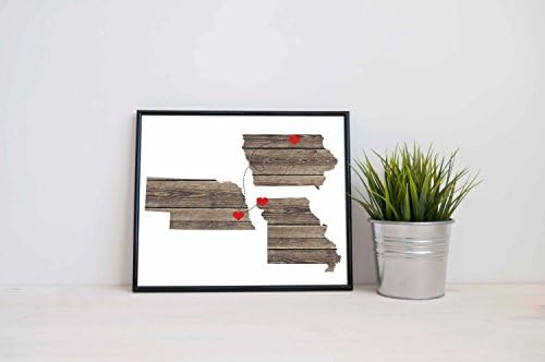 Any Three States Custom Map Art Print