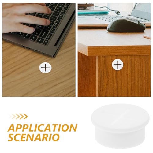 ARTIBETTER Tapones Flexibles de Escritorio para Orificio de Cable, 20 pzas, 25mm, Cubierta para Agujero de Cable, Organizador de Cables para Escritorio, Protección para Cables, Blanco miniatura 7