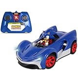 NKOK Team Sonic Racing 2.4GHz Radio Control Toy Car with Turbo Boost - Sonic The Hedgehog 601, Features Working Lights, Adjustable Front Wheel Alignment, Super Fun and Easy, Ages 6 and up