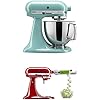 KitchenAid Artisan Series 5-Qt. Stand Mixer- Contour Silver and Spiralizer Attachment