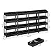 Tribesigns 4-Tier Retail Display Rack Set of 2, Heavy-Duty Commercial Display Stand for Candy, Vegetables, Snacks, Industrial Storage Shelf with Hooks for Retail Store (4, Black)