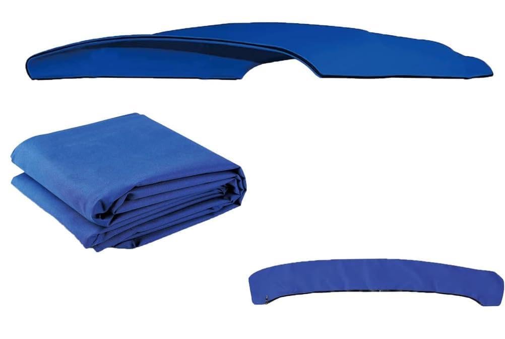Cubierta de Repuesto para Toldo Bimini 3BOW, Lona 600D Duradera de Grado Marino, Toldo para Barco, Lona de Repuesto Solamente, Sin Marco,Azul,3BOW 73"~78" W