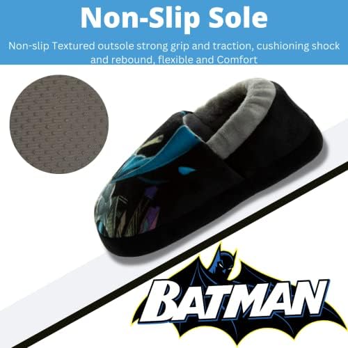 Josmo Boy's Batman Slipper Dark Knight Superhero Lightweight Comfort Soft Aline Plush House Shoes Review | Image 3