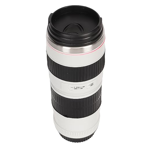 Opiniones de Termo en Forma de Lente de Camara los mejores 5. 45 Taza de café con Lente de Cámara, Taza de café única con Lente de Cámara, Termo de Acero Inoxidable, Taza de café de Viaje para Hombres y Mujeres con Soporte para Bolígrafo...