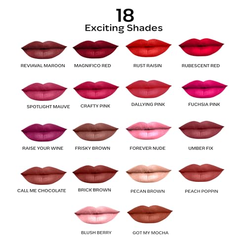 Image of FACES CANADA Comfy Matte Pro Liquid Lipstick - Blush Berry 18, 5.5 ml | 10HR Longstay | Intense Color | Macadamia Oil & Olive Butter Infused | Lightweight Super Smooth | No Dryness | No Alcohol