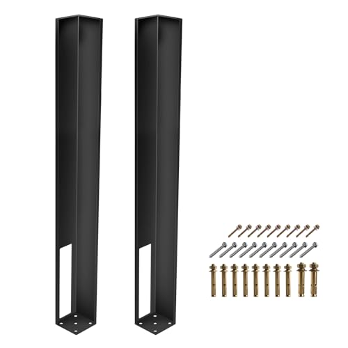 LAJIAOZ 2-Pack Black Vinyl Fence Post Mount Tower, 48