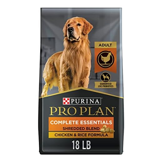 Purina Pro Plan High Protein Dog Food With Probiotics for Dogs, Shredded Blend Chicken & Rice Formula - 18 lb. Bag