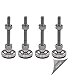 Produktbild Schwaderer Maschinenfüße/Stellfüße/Nivellierfüße/Gelenkfüße, höhenverstellbar SFE 40, Ø 40mm, 4er-Set, Edelstahl, Gewindegrößen M8-M30, (M12x150)