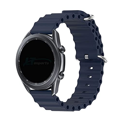 Pulseira 22mm Ondas compativel com Samsung Galaxy Watch 3 45mm - Galaxy Watch 46mm Sm-R800 - Gear S3