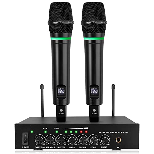 🎤【Microfono Karaoke Senza Fili Bluetooth】 Con la Funzione Bluetooth 5.0, il Microfono Wireless Può Essere Compatibile con Smartphone e TV per l'ingresso Audio. È Inoltre Possibile Collegare Facilmente la Soundbar, l'amplificatore, il Mixer Audio o l'altoparlante Tramite Ingresso/Uscita RCA e Uscita MIC da 6,35 mm. È Inoltre Dotato di un'interfaccia di Ingresso MIC, che Consente di Collegare Altri Microfoni Cablati o Sistemi Microfonici Wireless.