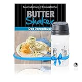 KREATIV: Butter-Shaker-Rezeptbuch mit einfachen und vielfältigen Rezepten für selbstgemachte Gourmetbutter. TIPP: Die Ausbeute wird größer, wenn zu Beginn etwas Pflanzenöl zugegeben wird. Die Butter ist dann streichfähiger und enthält die ungesättigten Fettsäuren des verwendeten Pflanzenöls
