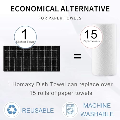 smiry 100% Cotton Terry Kitchen Towels, 4 Pack Ultra Soft Dish Cloths by smiry - Image 7
