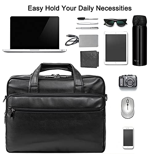 17.3 Inch PU Leather Messenger Bag