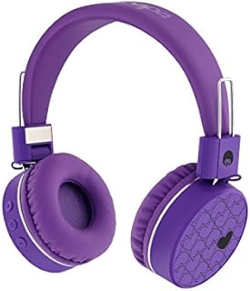Rockpapa Wireless Headphones for Kids, K8 Bluetooth Headphones, On Ear Children Headphones with Mic, Foldable Hi-Fi Stereo, Volume Limited, Wireless and Wired Headphones for Phone/PC/TV (Purple)