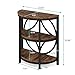 LITTLE TREE Half Round End Table, 3-Tier Narrow Side Table with Metal Frame, Half Circle Table, Half Moon Small Coffee Accent Table Bedside Table for Living Room, Bedroom