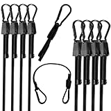 60 Inch Bungee Cord with Aluminum Alloy Hook, 8 Pack Superior Rubber Heavy Duty Straps Strong Elastic Rope for Outdoor Tent, Luggage Rack, Camping, Cargo, Bike,Storage. (60 Inch-Black-Adjustable)