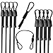 60 Inch Bungee Cord with Aluminum Alloy Hook, 8 Pack Superior Rubber Heavy Duty Straps Strong Elastic Rope for Outdoor Tent, Luggage Rack, Camping, Cargo, Bike,Storage. (60 Inch-Black-Adjustable)