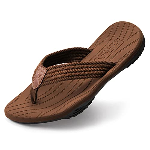 BEMGNAR Men's Flip Flops,Comfort Thong Sandals with Arch Support,Quick-Dry Non-Slip sliders for Outdoor Summer Beach