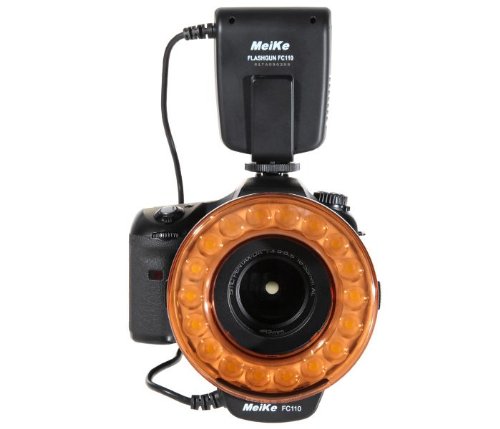 Meike Macro Ring Flash Ring Light for Pentax Canon, Nikon, Sony, Fujifilm DSLR Cameras - White - 1 Pack, Standard - Image 2