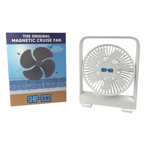 SAILPAK Ship-EEZ Cruise Ship Approved Fan, Magnetically Hangs from Stateroom Ceilings and Walls, The Original Cruise Fan Cover