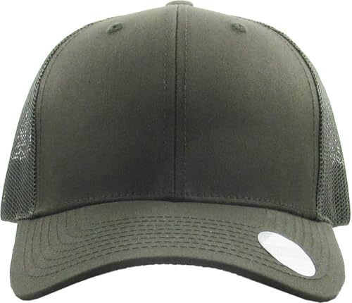Image of Classic 6 Panel Cotton Twill Mesh Trucker Cap Hat Adjustable Snapback Hat