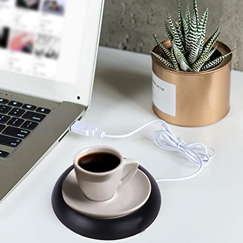 Calentador de tazas USB negro para mesa de oficina 3