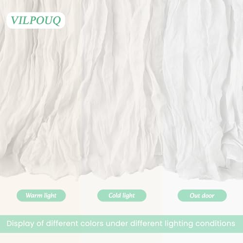 12 Pack White Cheesecloth Table Runner 21x120 Inches, Boho Gauze Rustic Semi Sheer Cheese Cloth Table Runners for Easter Spring Wedding Bridal Baby Shower, Birthday Party, Long Farmhouse Table Decor by VILPOUQ - Used condition - Image 8