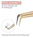 Ms.Queen 90 Degree Lash Tweezers for Eyelash Extensions, Precision Fiber Tip Grip Mega Volume Lash Tweezers
