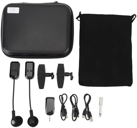 Saxophone Microphone, 2.4G Cordless Clip on Instrument Microphone...