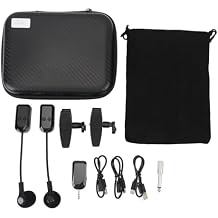 Cordless Saxophone Microphone, 2.4G Transmitter and Receiver Clip on Instrument Sax Mic System,Musical Instrument Microphone for Stage Performance Pickup