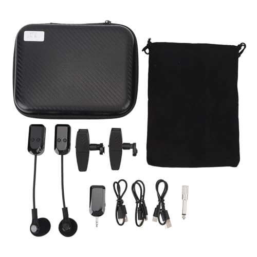 Srliya Saxophone Wireless Microphone 2.4G Clip On Sax Mic System for Stage Performance Pickup