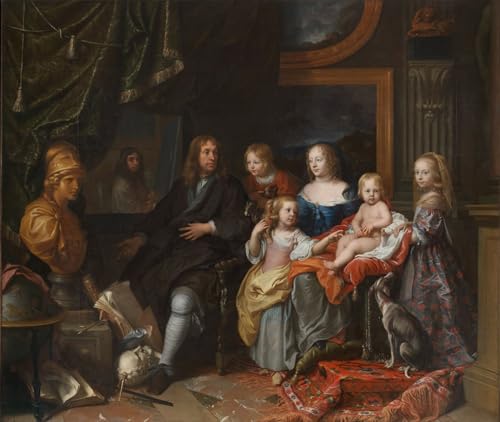 Everhard Jabach et sa famille Charles Le Brun affiche art classique pour bureau terne