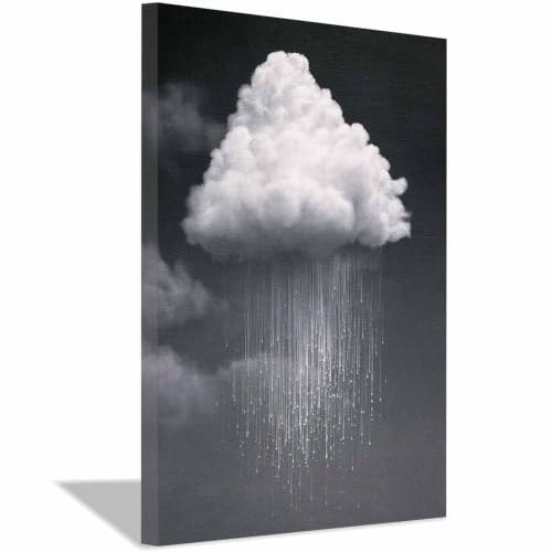 Art en nuage de pluie flottant HOQIU tableau sur toile haut de gamme