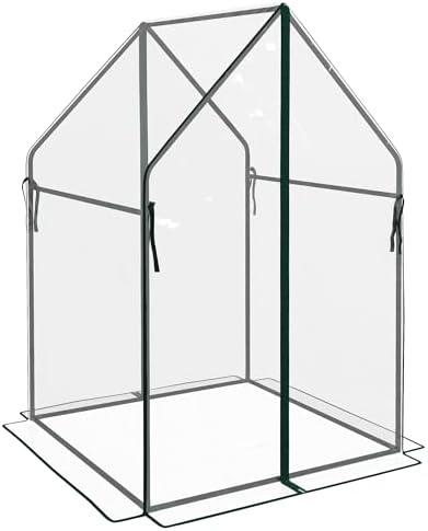 Outsunny Outdoor PVC And Steel Greenhouse Plant Cover With Zipper 100 X 50 X 150CM | UK