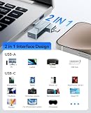 ORICO Pamięć USB 32 GB USB 3.2 Memory Stick OTG do 150 MB/s 2 w 1 typ C metalowy dysk flash do iPhone'a 17/16/15/smartfonów z systemem Android/tabletów/Mac/laptopów/PC, niebieski, CB05