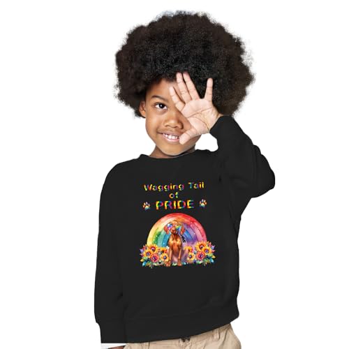 Wagging Tail Dog Celebrates Rainbow Pride Month LGBT LGBTQ+ Adult Youth T-Shirt Hoodie Sweatshirt3