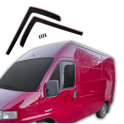 Déflecteurs de vent pour Citroen Jumper 1994-2006 haut de gamme teintés aérodynamiques