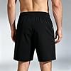 SCCGKP Men's Swim Shorts Quick Dry Summer Beach Swimming Trunks with Zip Pockets (XXL, Black) #1