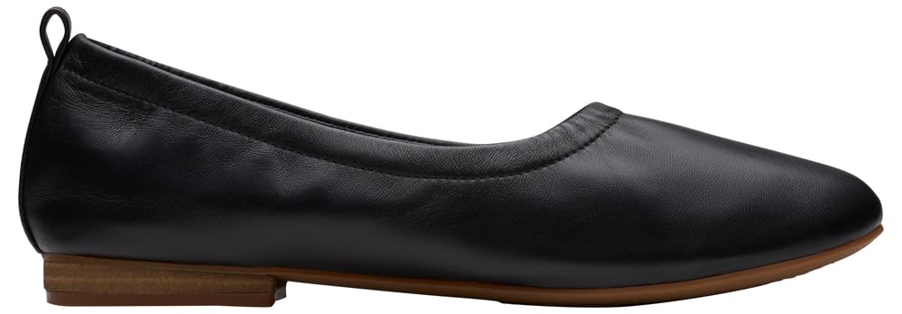 Clarks Women's Fawna Soft Ballet Flat, Black Leather, 7 UK